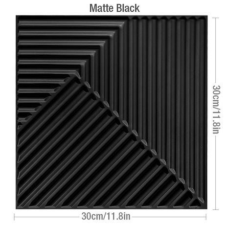 【DIY用】３D幾何学柄 石膏壁面風ステッカー(12pcs）