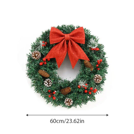 イベント・クリスマス装飾｜クリスマスリース 吊り下げオーナメント 松ぼっくり付き