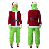 イベント・クリスマスグッズ｜アニメグリンチ風サンタコスプレセット(S-M/L-XL/2XL-3XL/4XL-5XL)