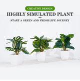 フェイクグリーン 盆栽 鉢植え装飾｜人工観葉植物 ミニテーブルプランター インテリア オフィス ホテル用
