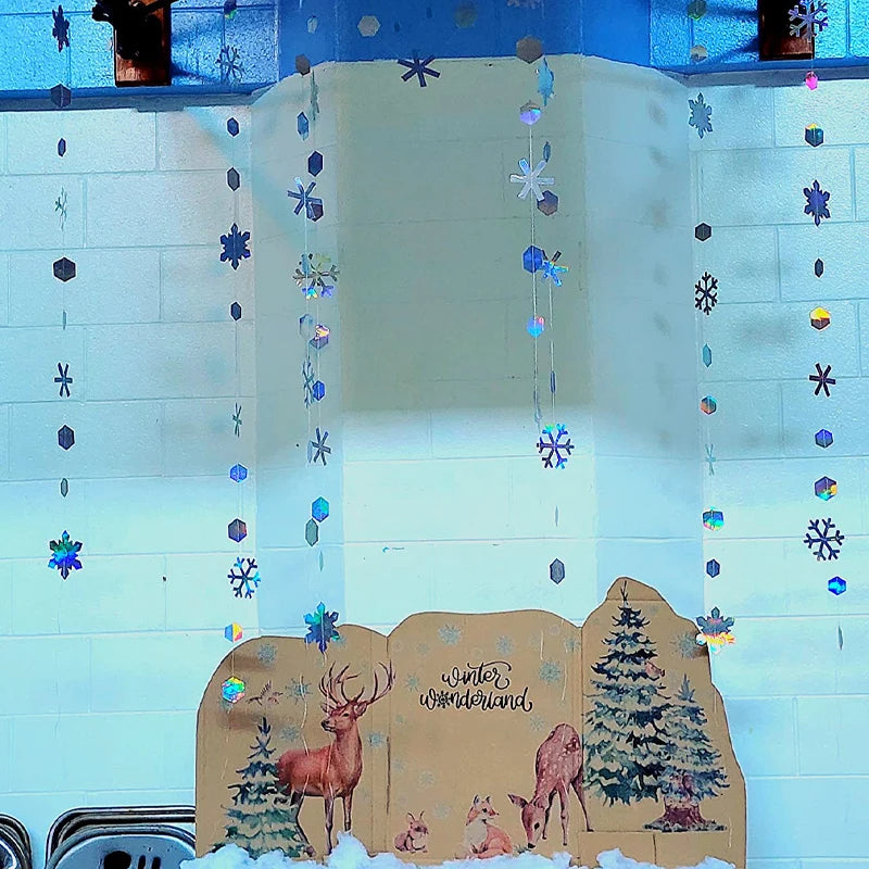 イベント・クリスマス装飾｜3Dスノーフレークガーランド4M
