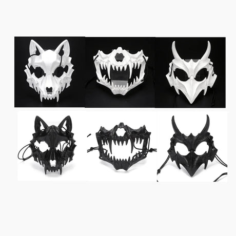 イベント・ハロウィングッズ｜ホラー系スカル型風マスク