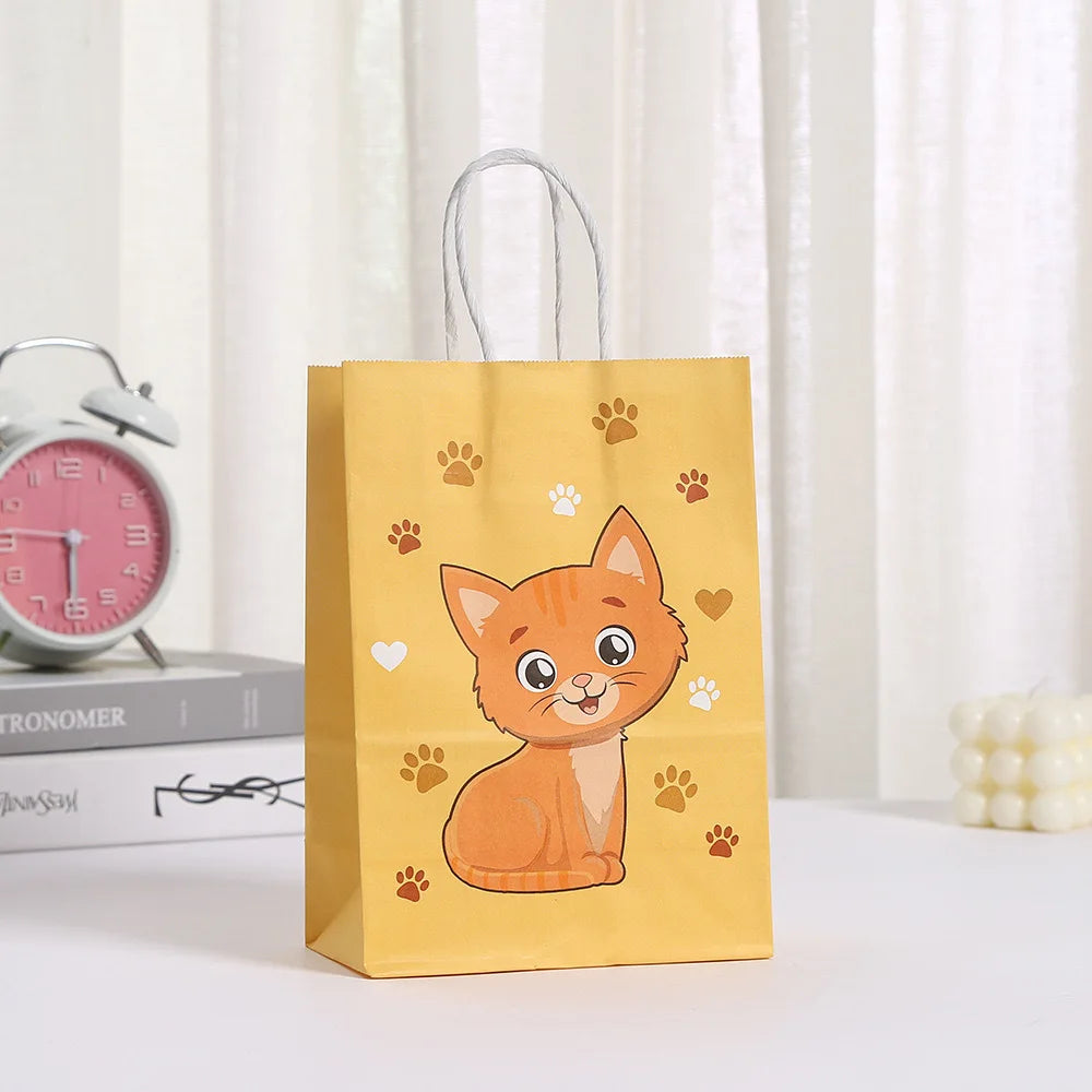 |ノベルティ用品 | 猫プリントギフトバッグセット | W15×H21×D8