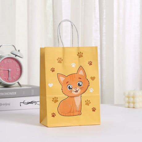 |ノベルティ用品 | 猫プリントギフトバッグセット | W15×H21×D8