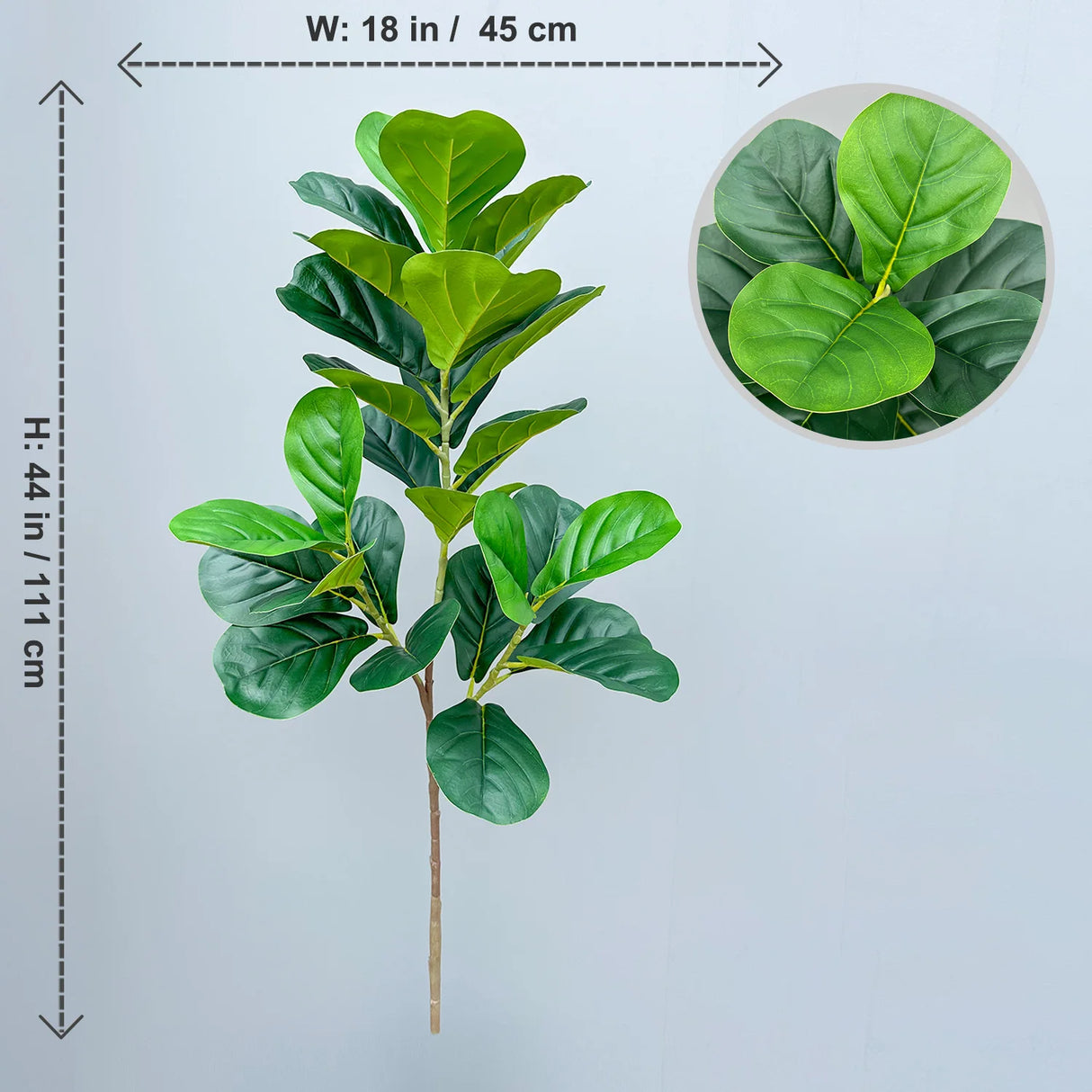 大型人工植物 フィカスツリー 40～145cm｜フェイクフィドルリーフ フィグ グリーンプラント インテリア装飾 オフィス・ウェディング向け