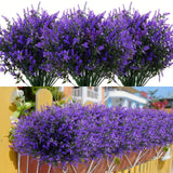 パーティー・ガーデン装飾｜屋外用 UV耐性 造花ラベンダー12本セット(35cm)