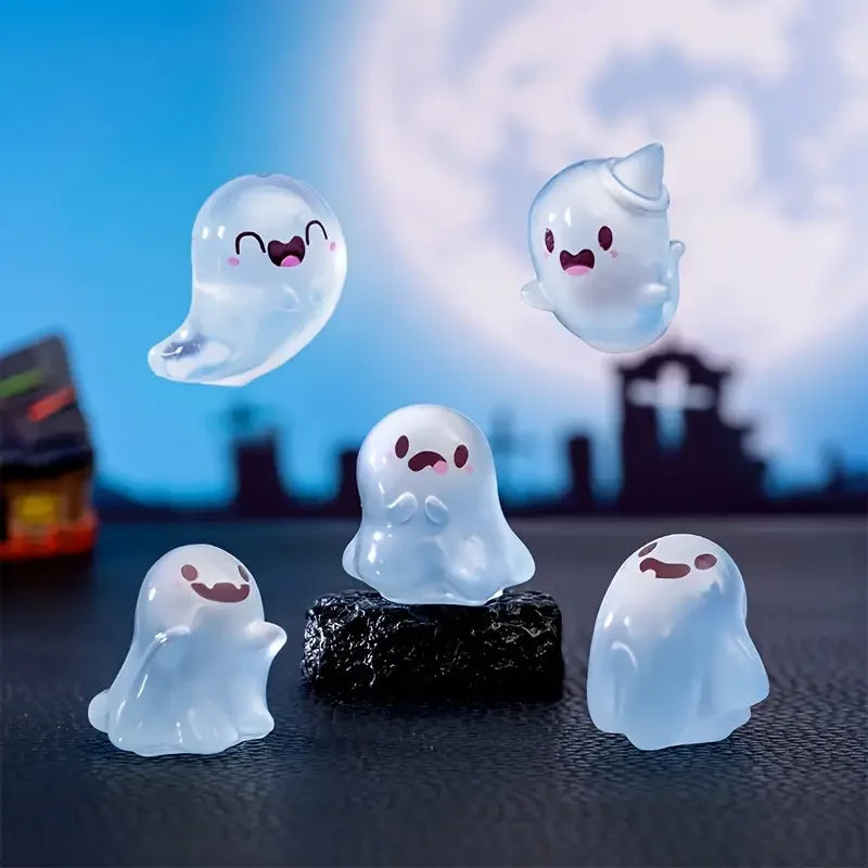 イベント・ハロウィングッズ｜光るゴースト樹脂デコレーション6個セット