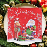 イベント・クリスマスグッズ｜クリスマス柄 ペーパーナプキン レッド(20枚入)