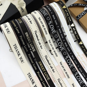 バレンタインデー用ハート柄片面プリントリボン