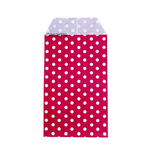 |ノベルティ用品 | ドット柄クラフトミニ紙袋 50枚入り | 8×15c