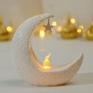 【パーティー装飾用品】星と月のLEDキャンドルホルダー