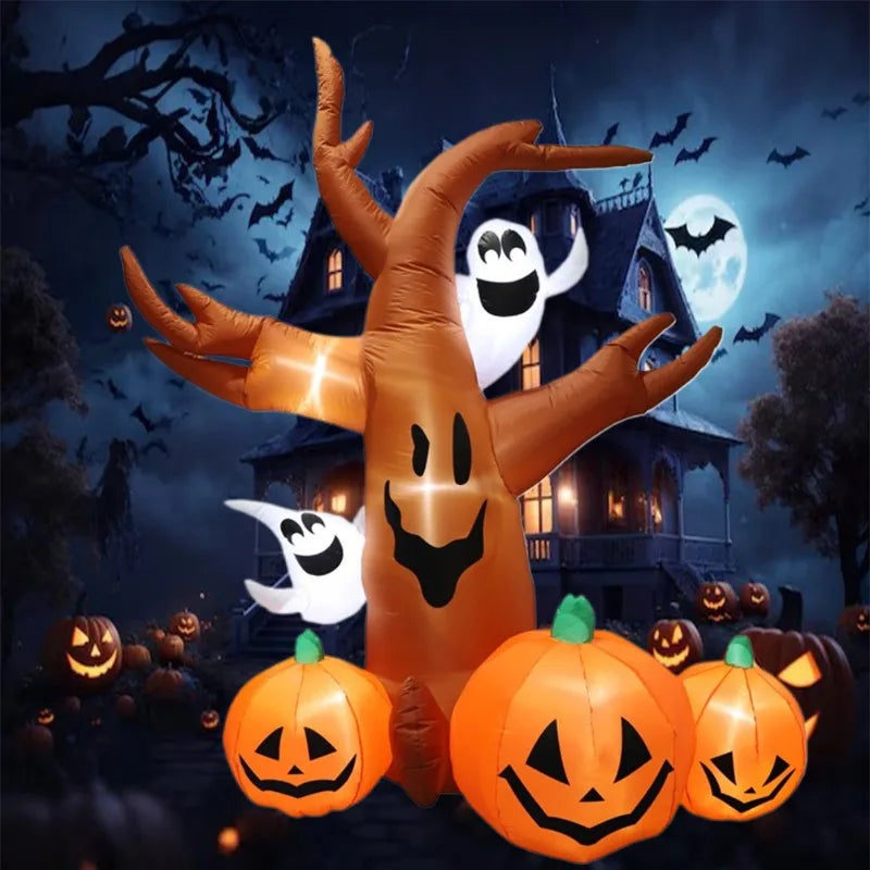 イベント・ハロウィン装飾｜光るハロウィンカボチャツリー型バルーン