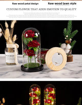 ライトアップガラスドームローズギフト