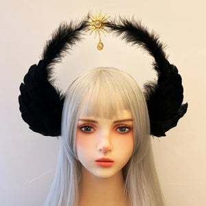 イベント・ハロウィングッズ｜エンジェル風ヘアクリップ