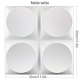 【DIY用】３D幾何学柄 石膏壁面風ステッカー(12pcs）