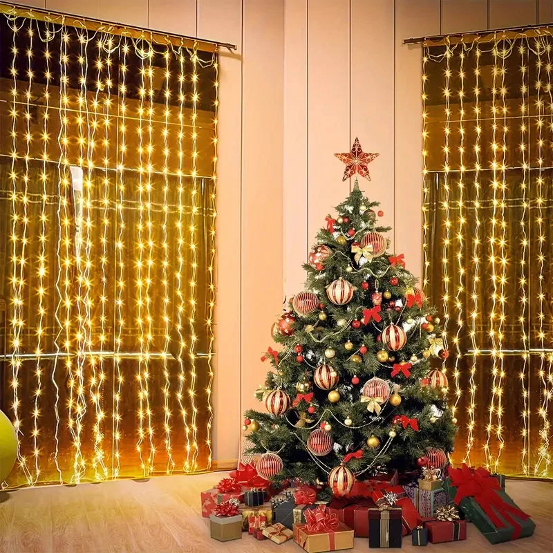 イベント・クリスマス装飾｜LEDカーテンライト USB接続(幅3M/6M)
