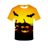 イベント・ハロウィングッズ｜レディース ハロウィン総柄プリントTシャツ（XXS～3XL）