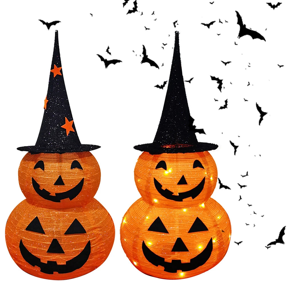 イベント・ハロウィングッズ｜LEDライト付きスタンドパンプキンランタン