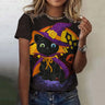 イベント・ハロウィングッズ｜レディース ハロウィン総柄プリントTシャツ（XXS～3XL）