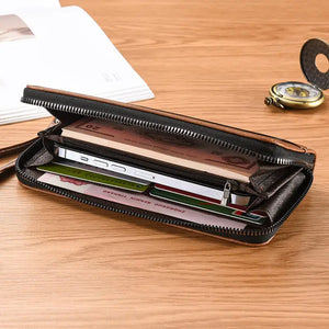 |イベント・ノベルティ用品 | ヴィンテージ クレイジーホースレザー メンズクラッチ |20×10.5cm