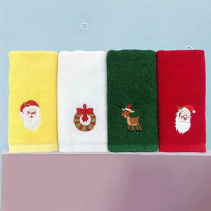 イベント・クリスマスグッズ｜クリスマス刺しゅう入りフェイスタオル(32×45cm)