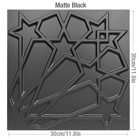 【DIY用】３D幾何学柄 石膏壁面風ステッカー(12pcs）