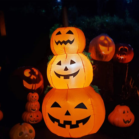 イベント・ハロウィングッズ｜1.2m LED付きカボチャ装飾
