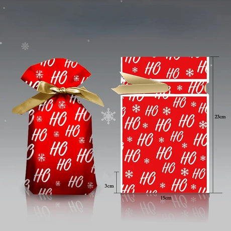イベント・クリスマス装飾｜ビニール製 クリスマス柄ギフト用バッグ(5個入)