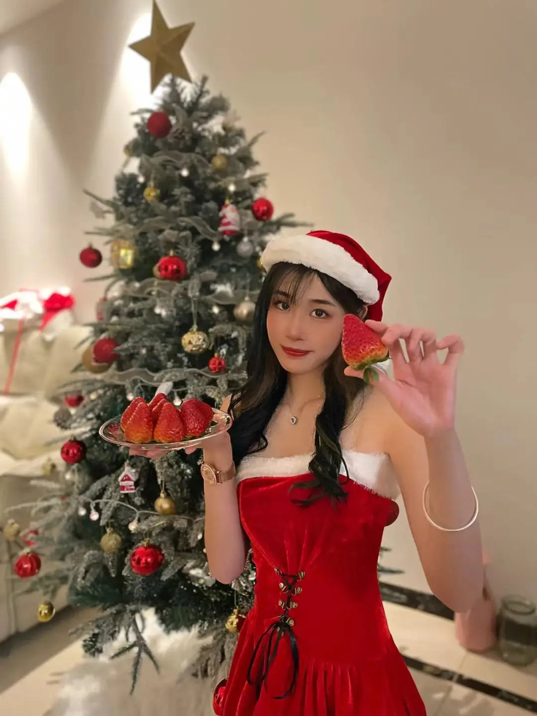 イベント・クリスマスグッズ｜ガーリーサンタクロースドレス(フリー)