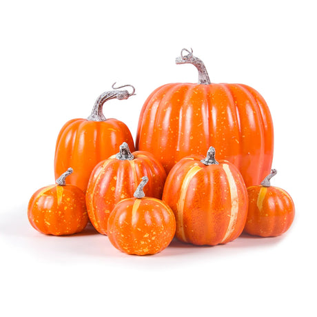 イベント・ハロウィングッズ｜7個セット ミックスサイズ フェイクカボチャ