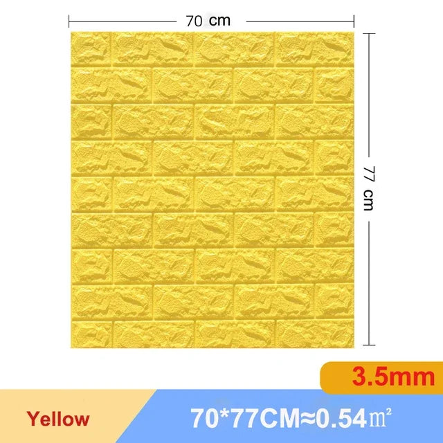 【DIY用】レンガ風ステッカー 70x77cm(5pcs/10pcs）