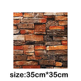 【DIY用】レンガ風ステッカー 35x35cm/ 70cmx15cm(12pcs）