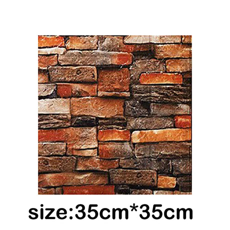 【DIY用】レンガ風ステッカー 35x35cm/ 70cmx15cm(12pcs）