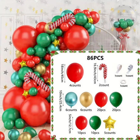 イベント・クリスマス装飾｜バルーンガーランドセット86個