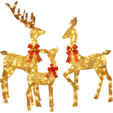 【イベント・クリスマス装飾】屋外用LDEライト付きトナカイセット(3体)