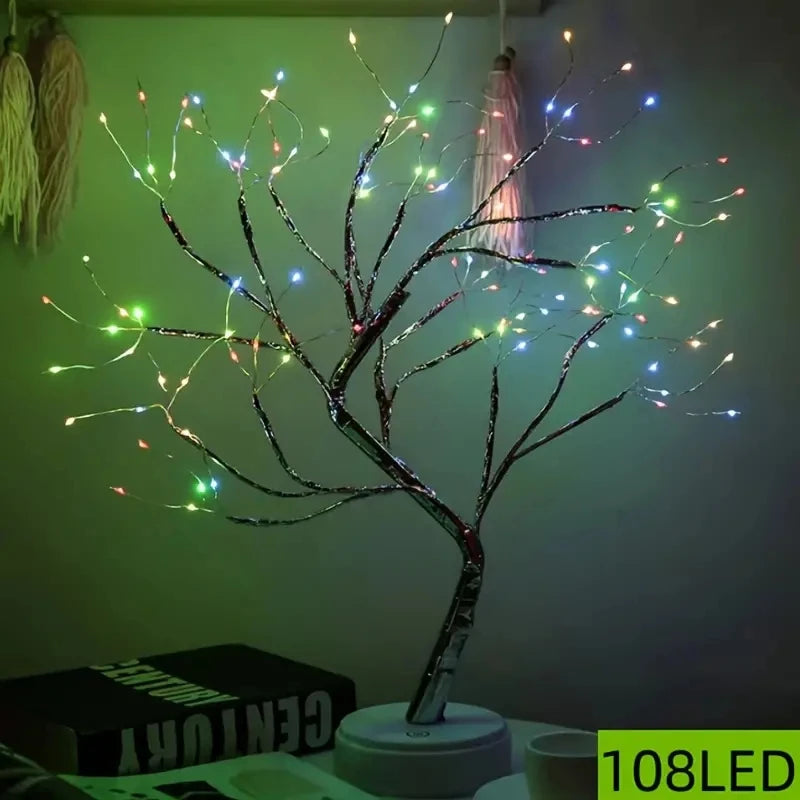 カラフルLED盆栽ツリーライト 108LED 電池&USB｜誉PRINTING