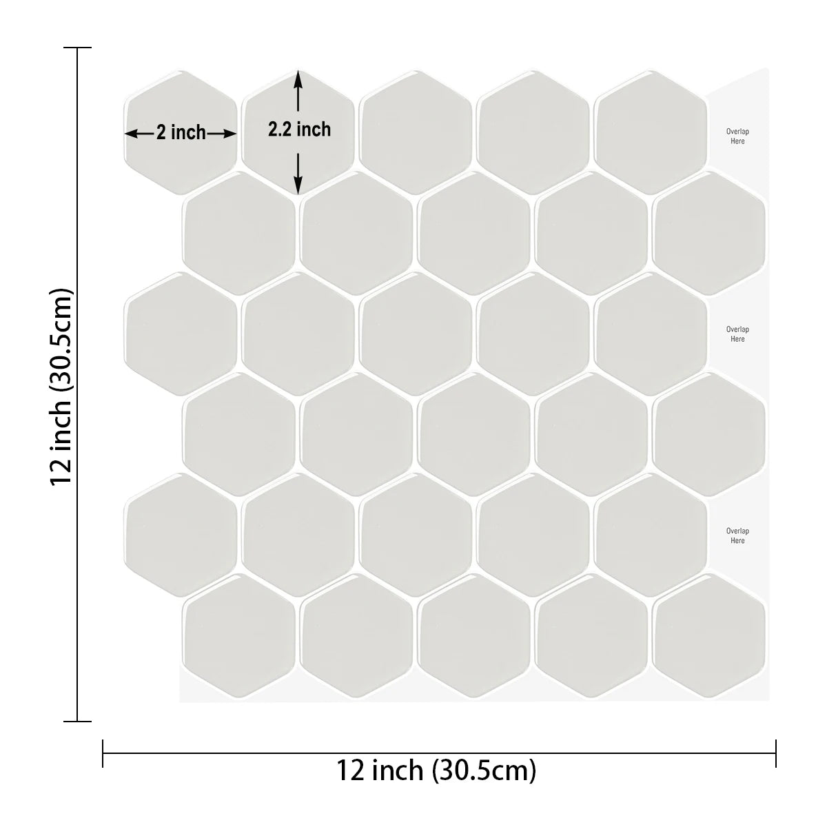 【DIY用】レンガ型天然石風ステッカー 30.5×30.5㎝(1pcs)