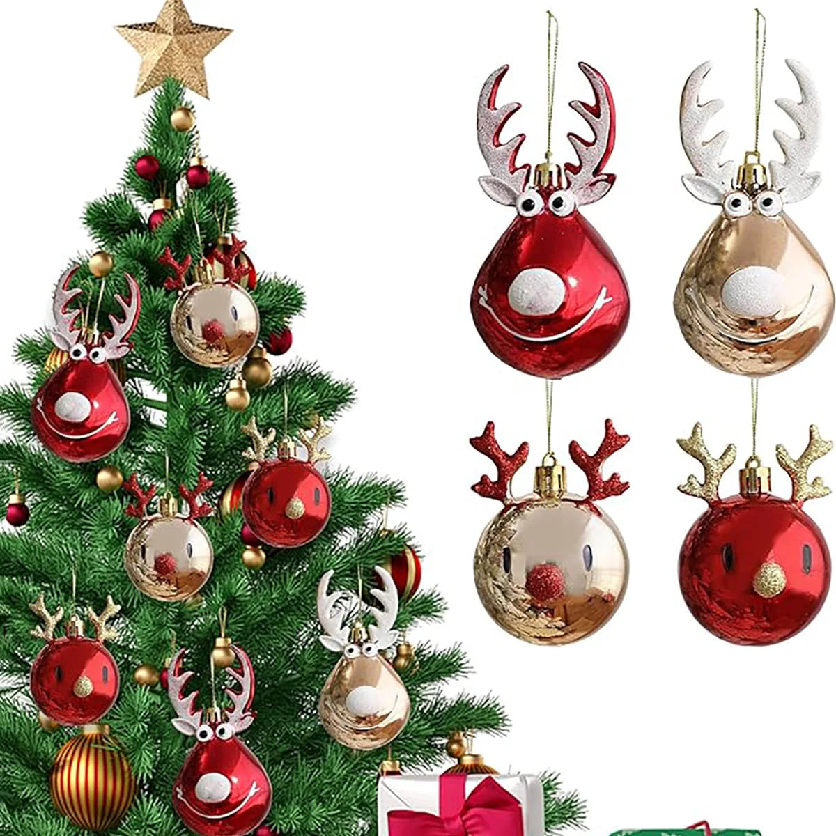 イベント・クリスマス装飾｜エルククリスマスボールオーナメント