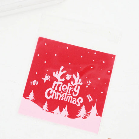 イベント・クリスマス装飾｜クリスマス柄ギフトバッグセット(100個入)