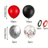 赤と黒のバルーン32個セット