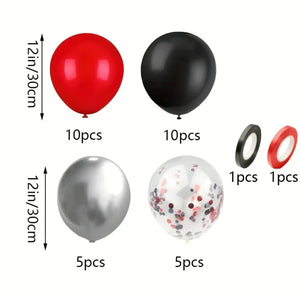 赤と黒のバルーン32個セット