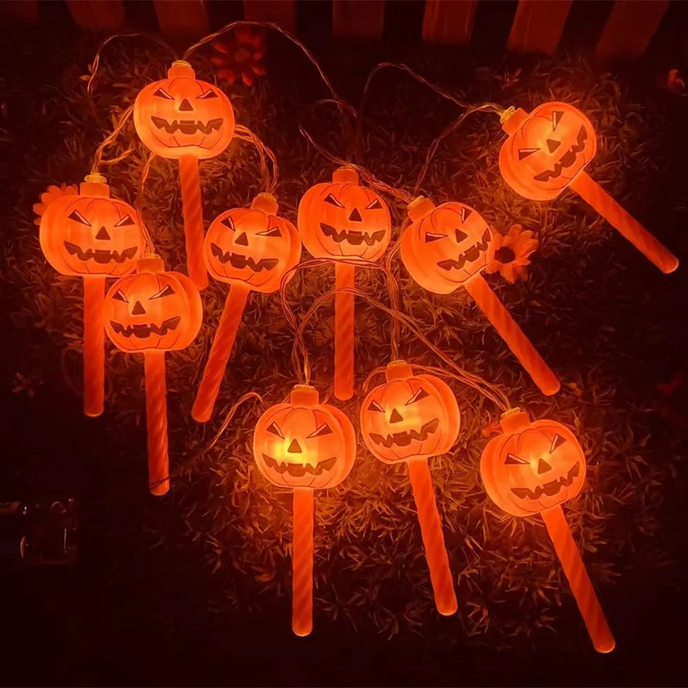 イベント・ハロウィン装飾｜パンプキン・ゴースト型 LEDストリングライト
