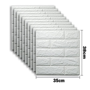 【DIY用】レンガ風ステッカー 35x38cm(10pcs）