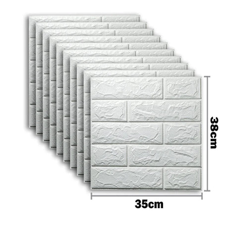 【DIY用】レンガ風ステッカー 35x38cm(10pcs）