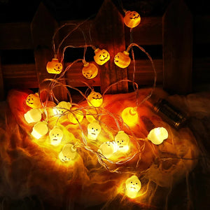 イベント・ハロウィン装飾｜防水LEDストリングライト10個セット