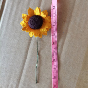 人工ひまわり 紙花 3.5cm／100個セット【エコ素材】DIY・パーティー装飾・ウェディング用
