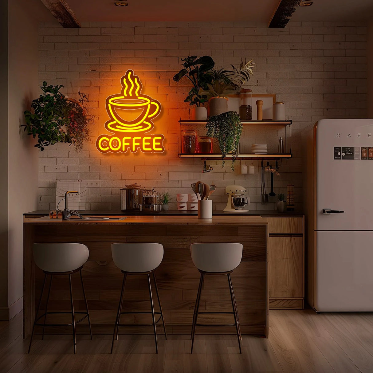 COFFEE　LEDネオンサイン（ネオン看板）　イエロー