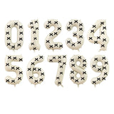 クリーム色の32インチ数字ホイルバルーンセット