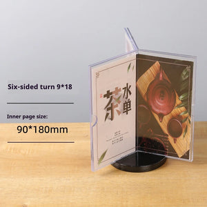 三角柱型POP｜	A4/A5 3面回転式アクリルテーブルスタンド