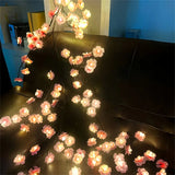 イベント・クリスマス装飾｜ LED桜の花型USB接続ライト(1.9M)